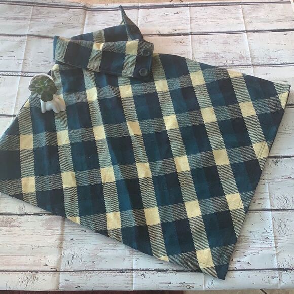 LAST KISS CAPE CHECKED COAT - Picture 1 of 6